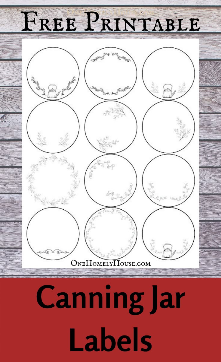 Printable Canning Jar Labels with Free Printable Mason Jar Labels