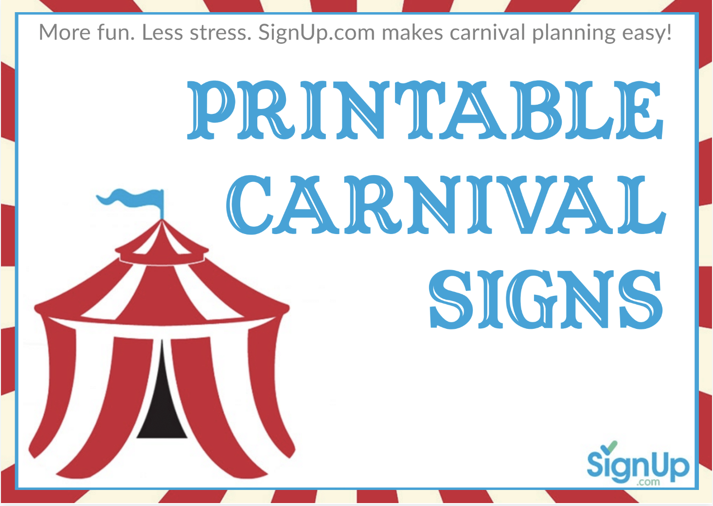 Printable Carnival Signs - Free Festive Signage For Games, Tickets within Free Printable Carnival Signs
