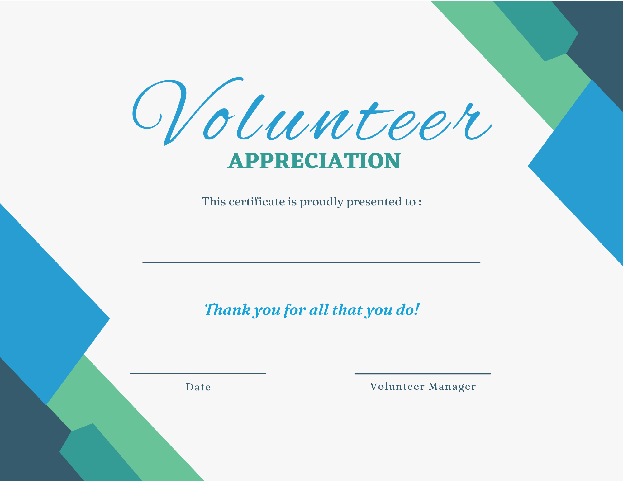Printable Certificates For Volunteer Appreciation | Signup in Free Printable Volunteer Certificates Of Appreciation