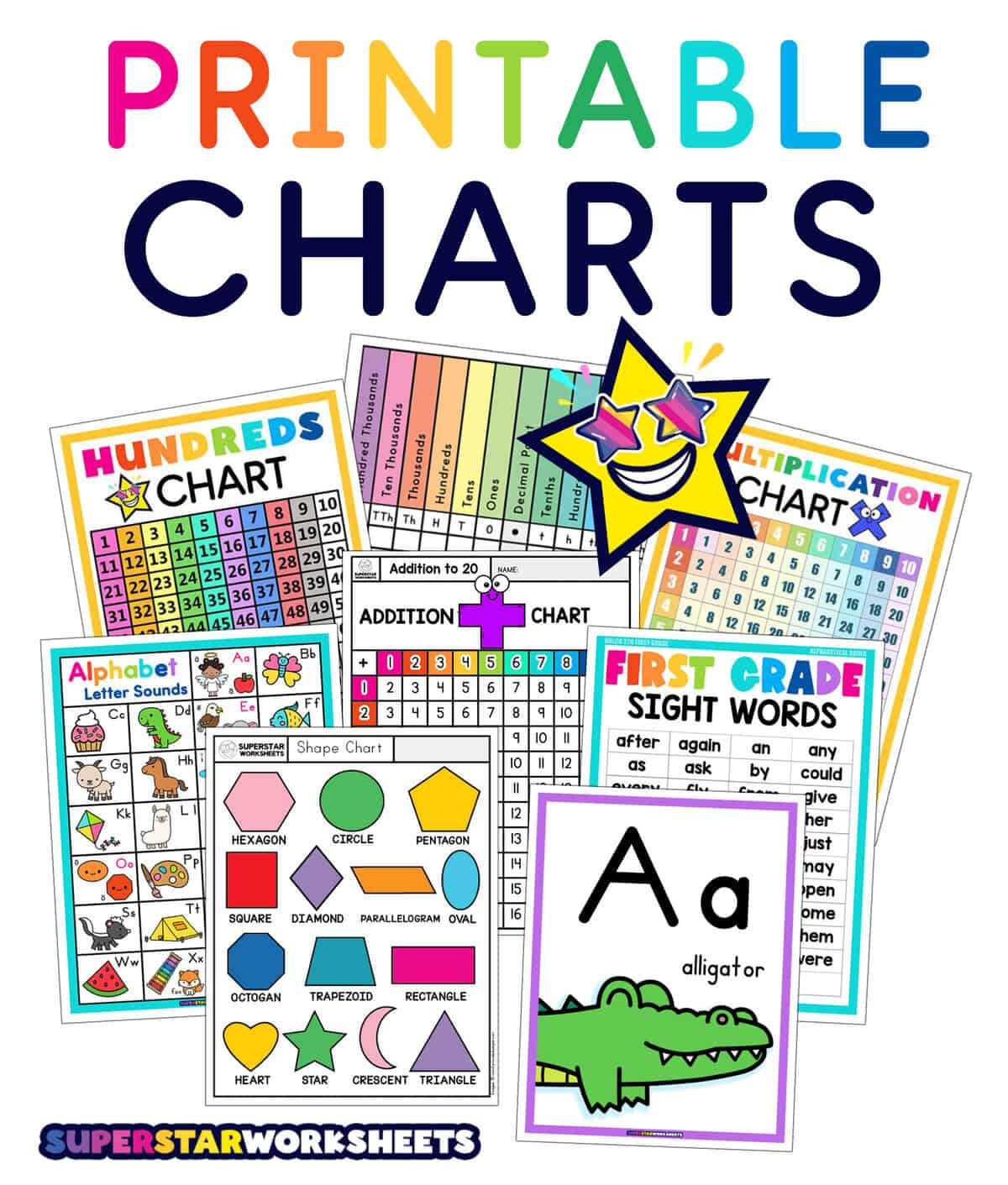 Printable Charts - Superstar Worksheets with regard to Free Printable Charts For Classroom