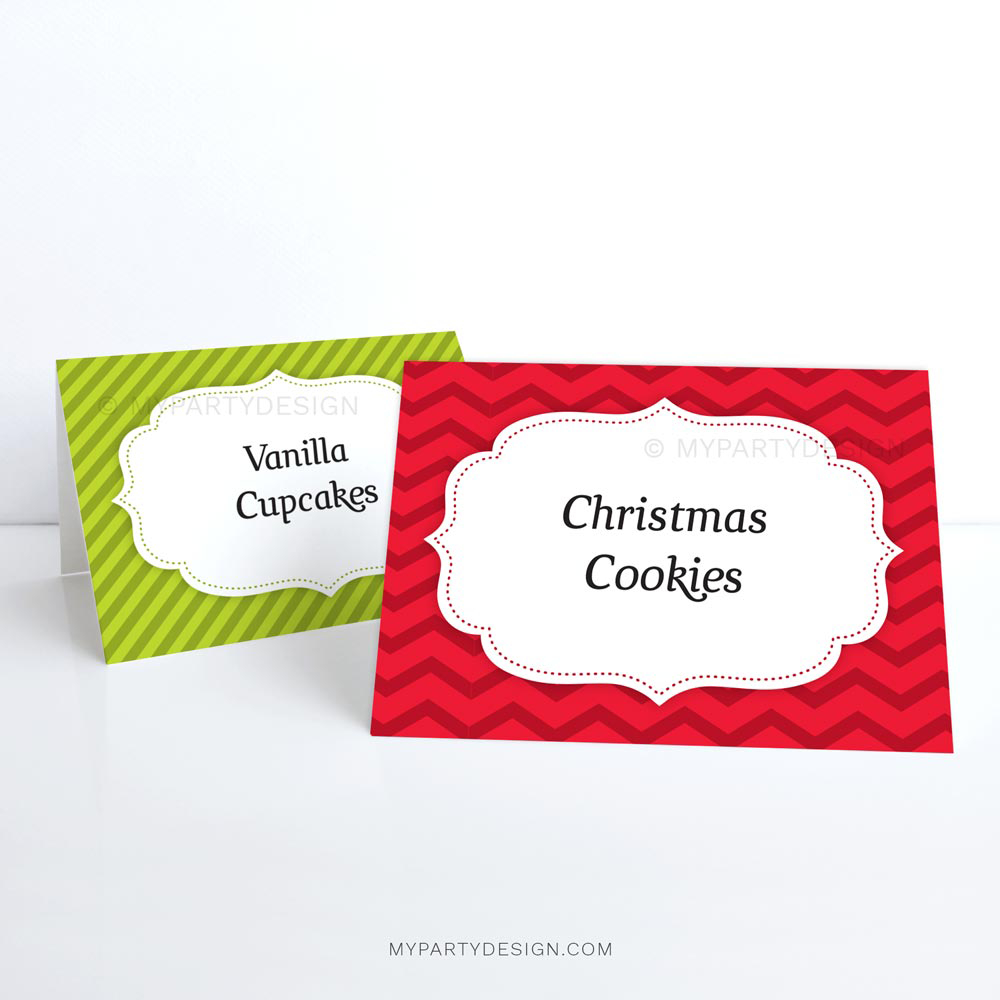 Printable Christmas Food Labels - My Party Design pertaining to Free Printable Christmas Food Labels