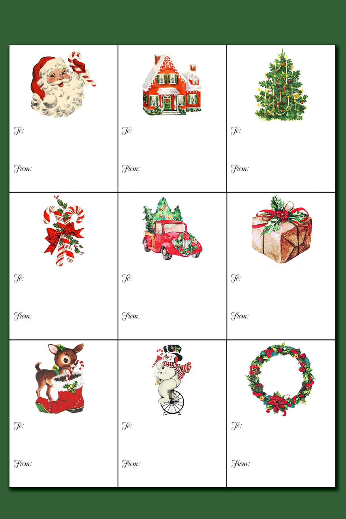 Printable Christmas Labels For Gifts - Worksheets Library with Free Printable Holiday Labels