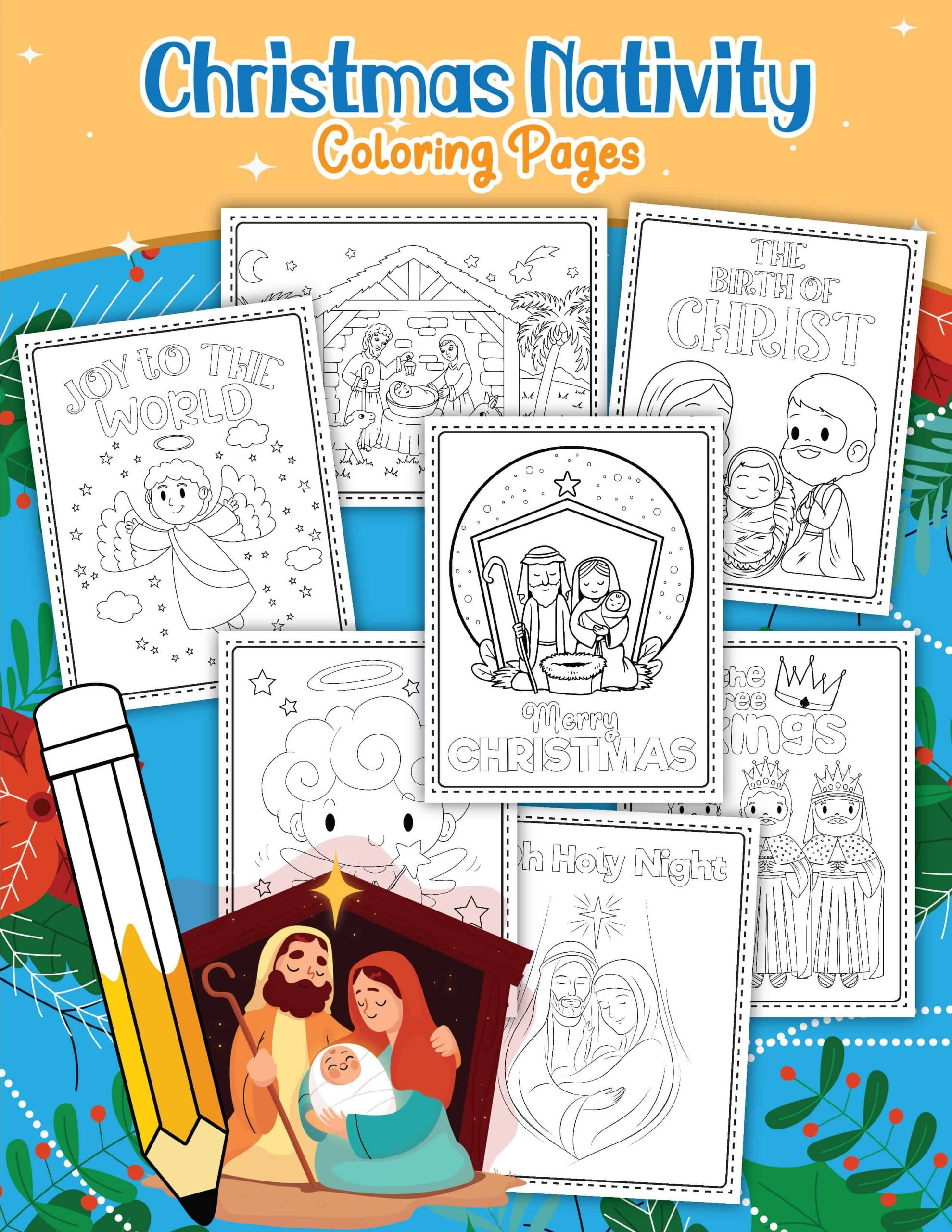 Printable Christmas Nativity Coloring Pages - About A Mom regarding Free Printable Nativity Story Coloring Pages