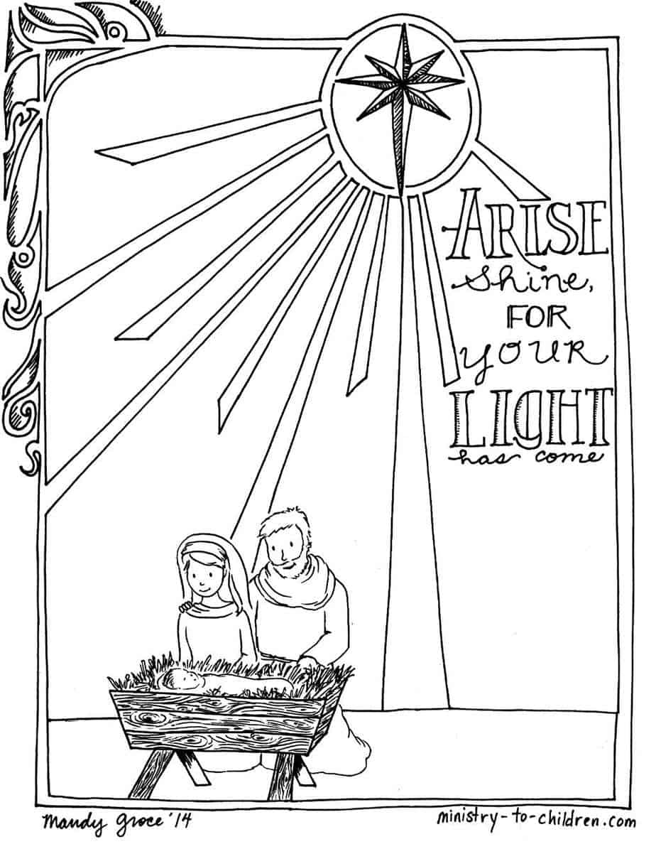 Printable Christmas Nativity Coloring Pages - Ministry To Children with Free Printable Bible Christmas Coloring Pages