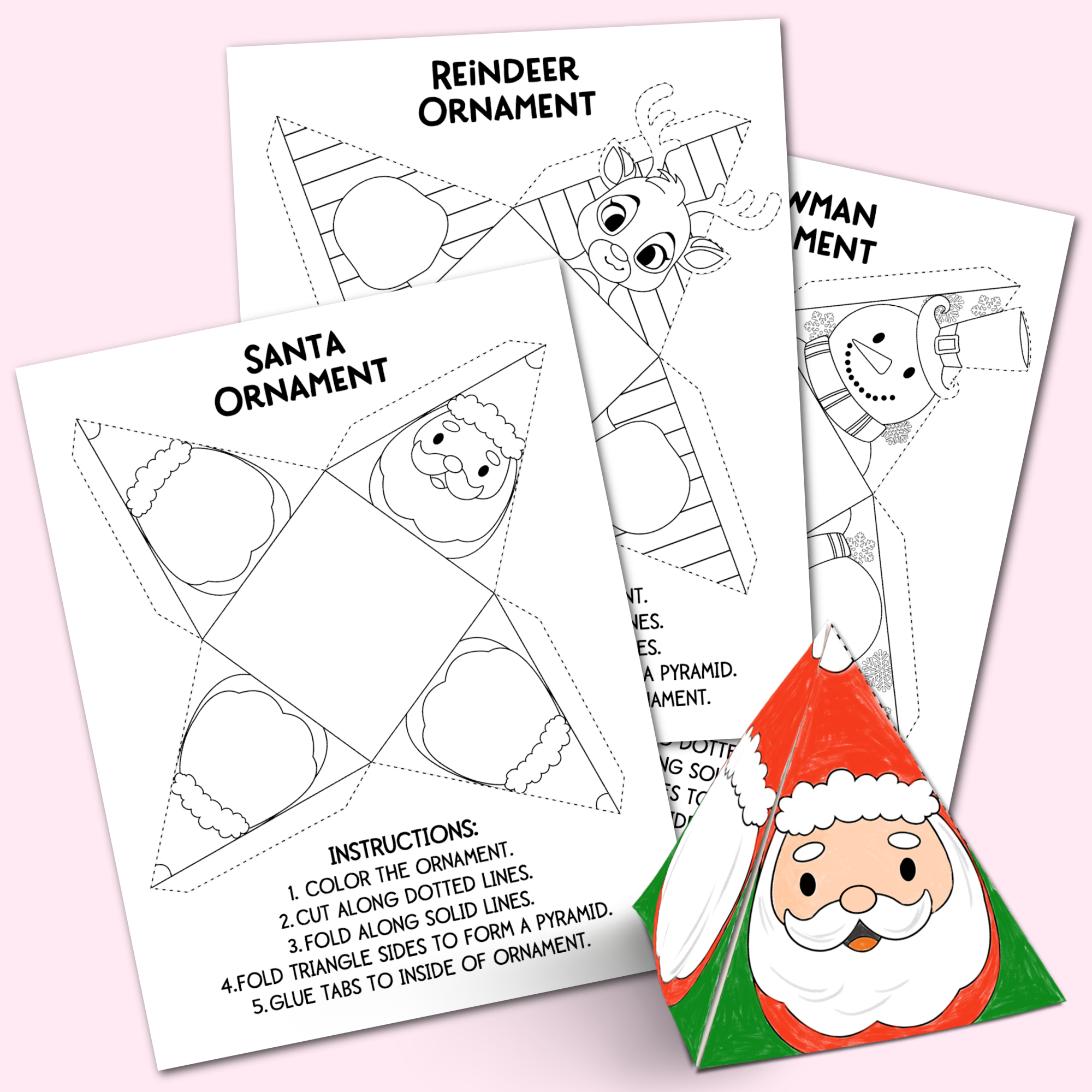 Printable Christmas Ornaments - Kara Creates pertaining to Free Printable Christmas Cutouts