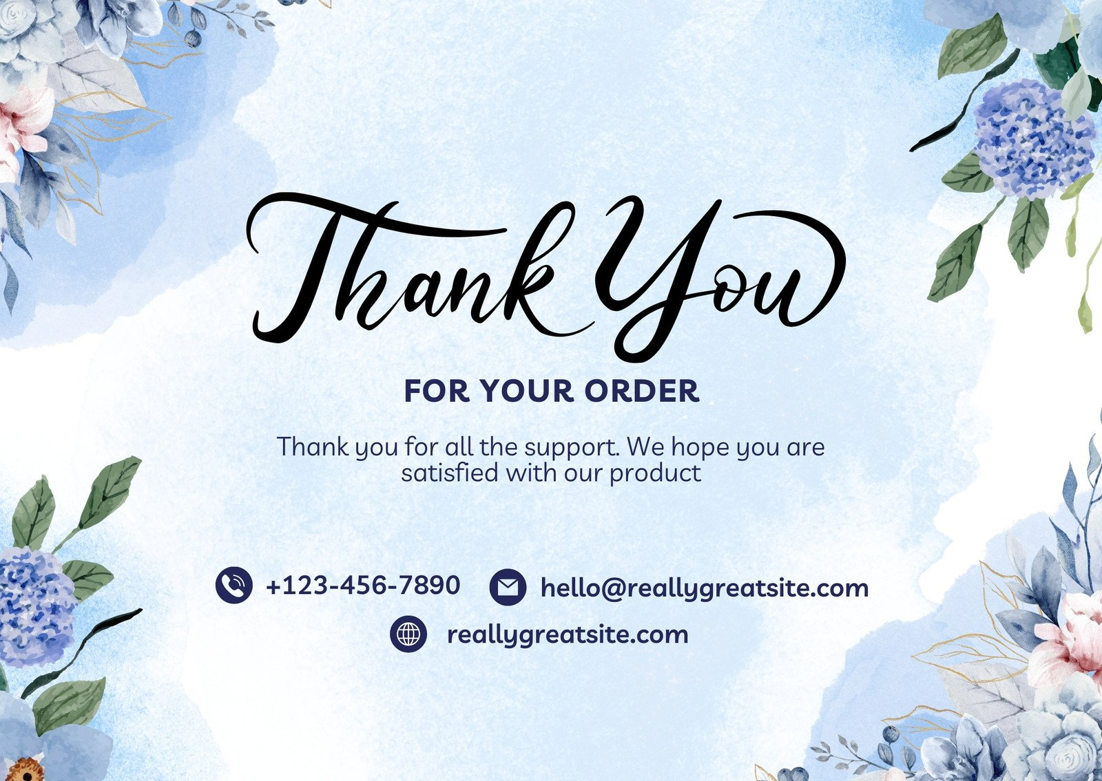 Printable, Customizable Thank You Card Templates | Canva inside Free Personalized Thank You Cards Printable