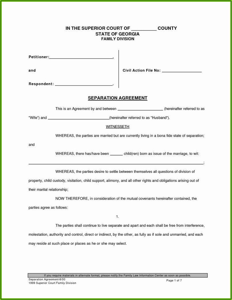Printable Divorce Papers For Georgia - Printable Party Favors within Free Printable Uncontested Divorce Forms Georgia