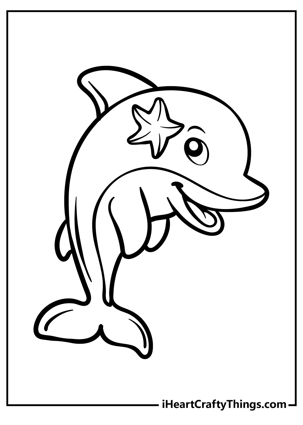 Printable Dolphins Coloring Page For Children - Worksheets Library intended for Dolphin Coloring Sheets Free Printable