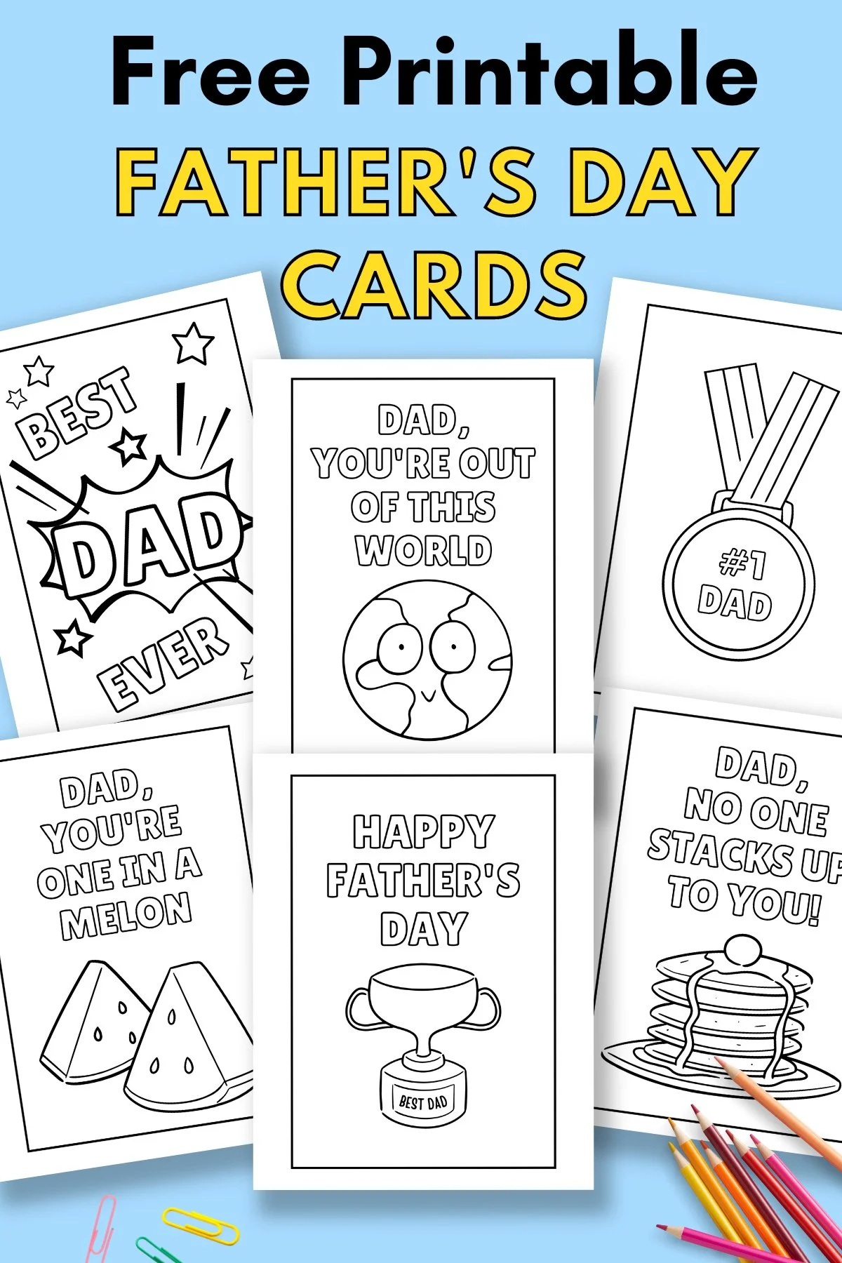 Printable Father&amp;#039;S Day Cards To Colour — Gathering Beauty with Free Printable Fathers Day Cards For Preschoolers