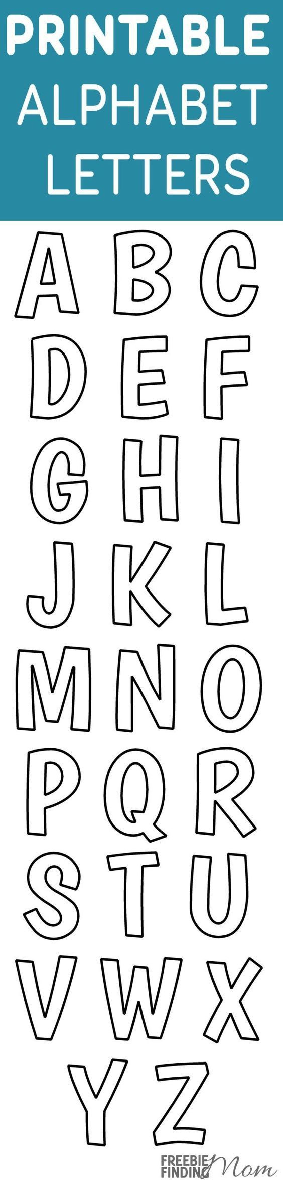 Printable Free Alphabet Templates with Free Printable Block Letters