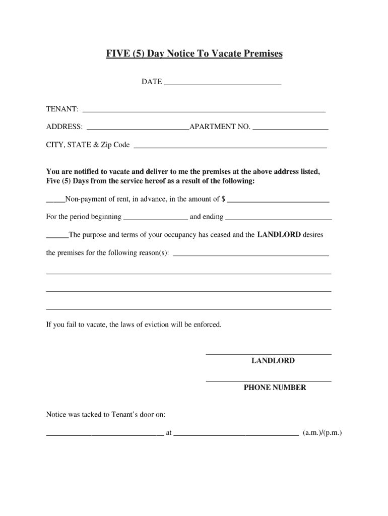 Printable Free Blank Eviction Notice Pdf: Fill Out &amp;amp; Sign Online within Free Printable Blank Eviction Notice