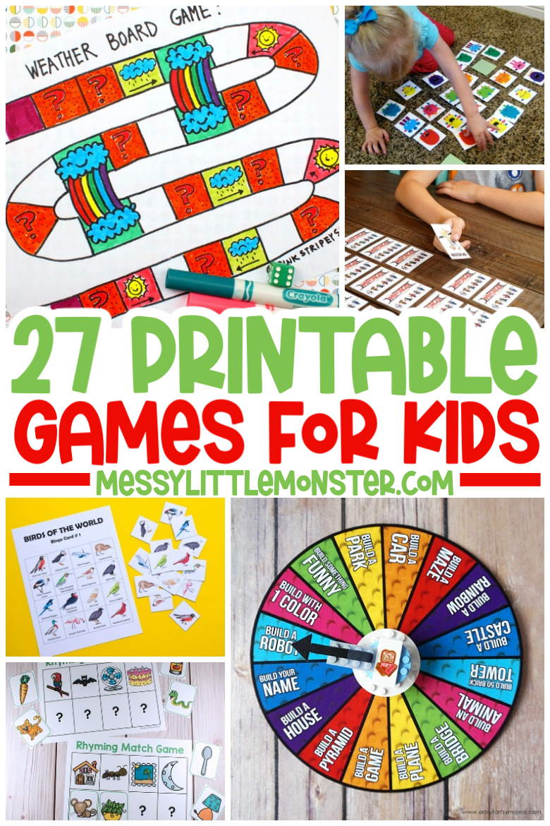 Printable Games For Kids - Messy Little Monster within Free Printable Games For Toddlers