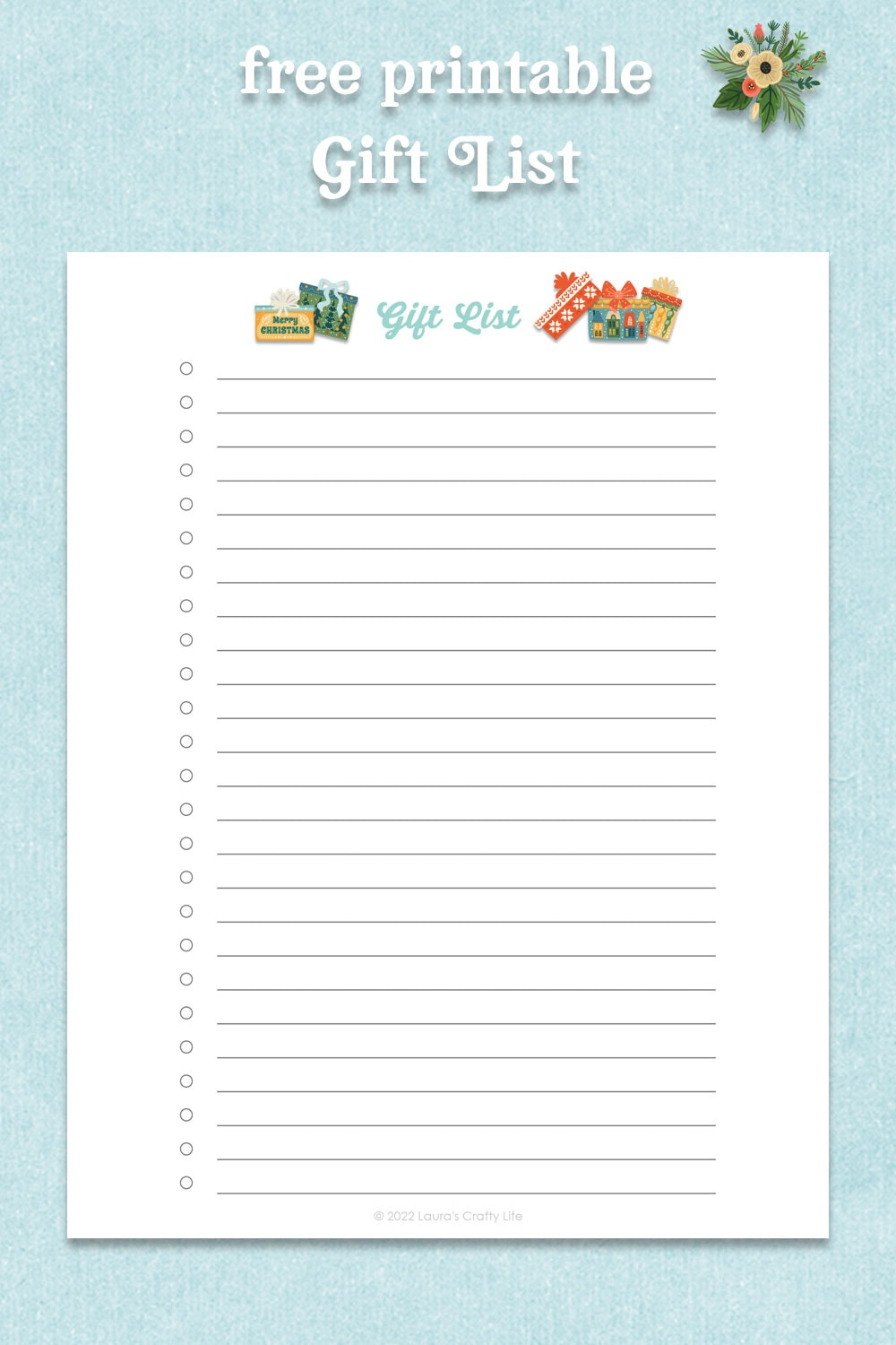 Printable Gift List And Wish List intended for Free Printable Gift List
