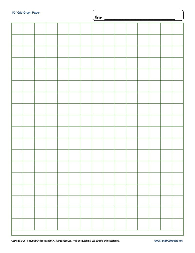 Printable Graph Paper - Blank Templates with regard to Half Inch Grid Paper Free Printable