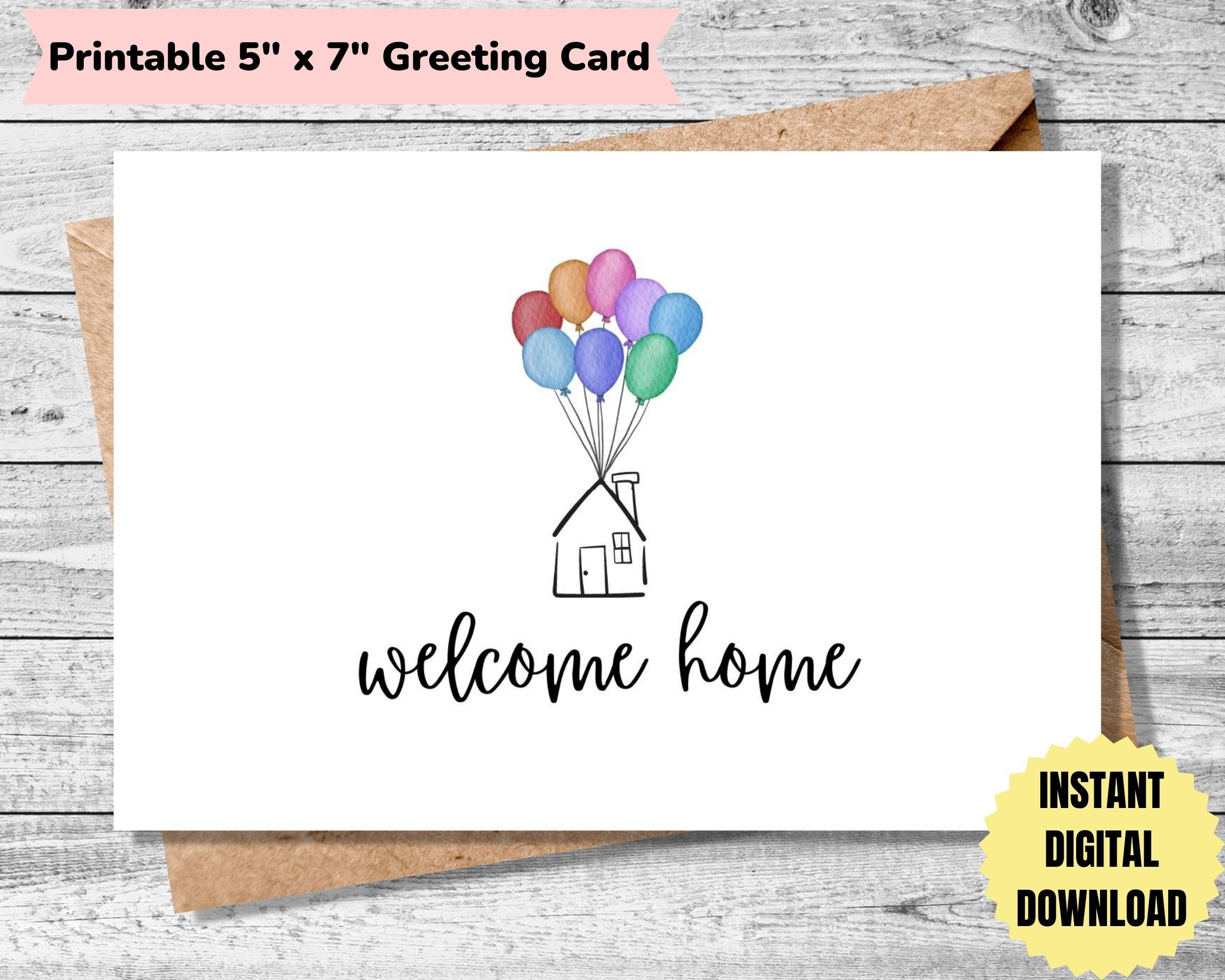 Printable Greeting Card | Welcome Home Card | Housewarming Card within Welcome Home Cards Free Printable