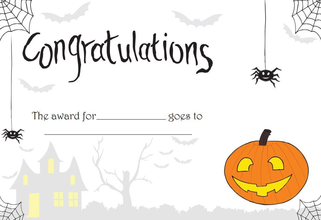 Printable Halloween Certificate – Great For Teachers Or For Inside throughout Free Printable Halloween Award Certificates
