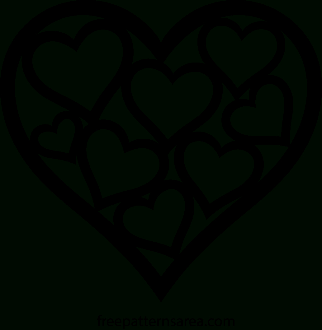 Printable Heart Outline Svg Template For Valentine'S Day - with regard to Free Printable Heart Templates