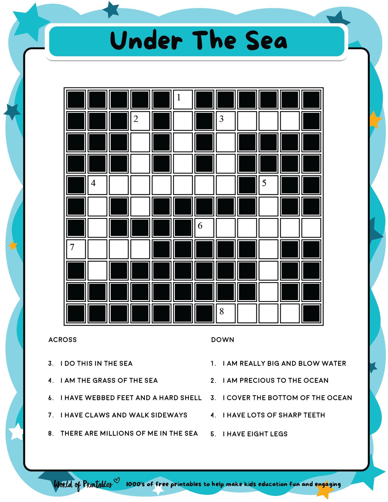 Printable Kids Crossword Puzzles - World Of Printables intended for Free Online Printable Crossword Puzzles