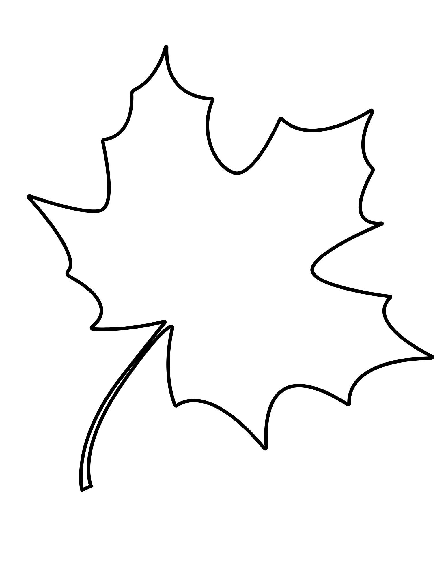 Printable Leaf Outline Templates - Crafty Morning throughout Free Printable Leaf Template