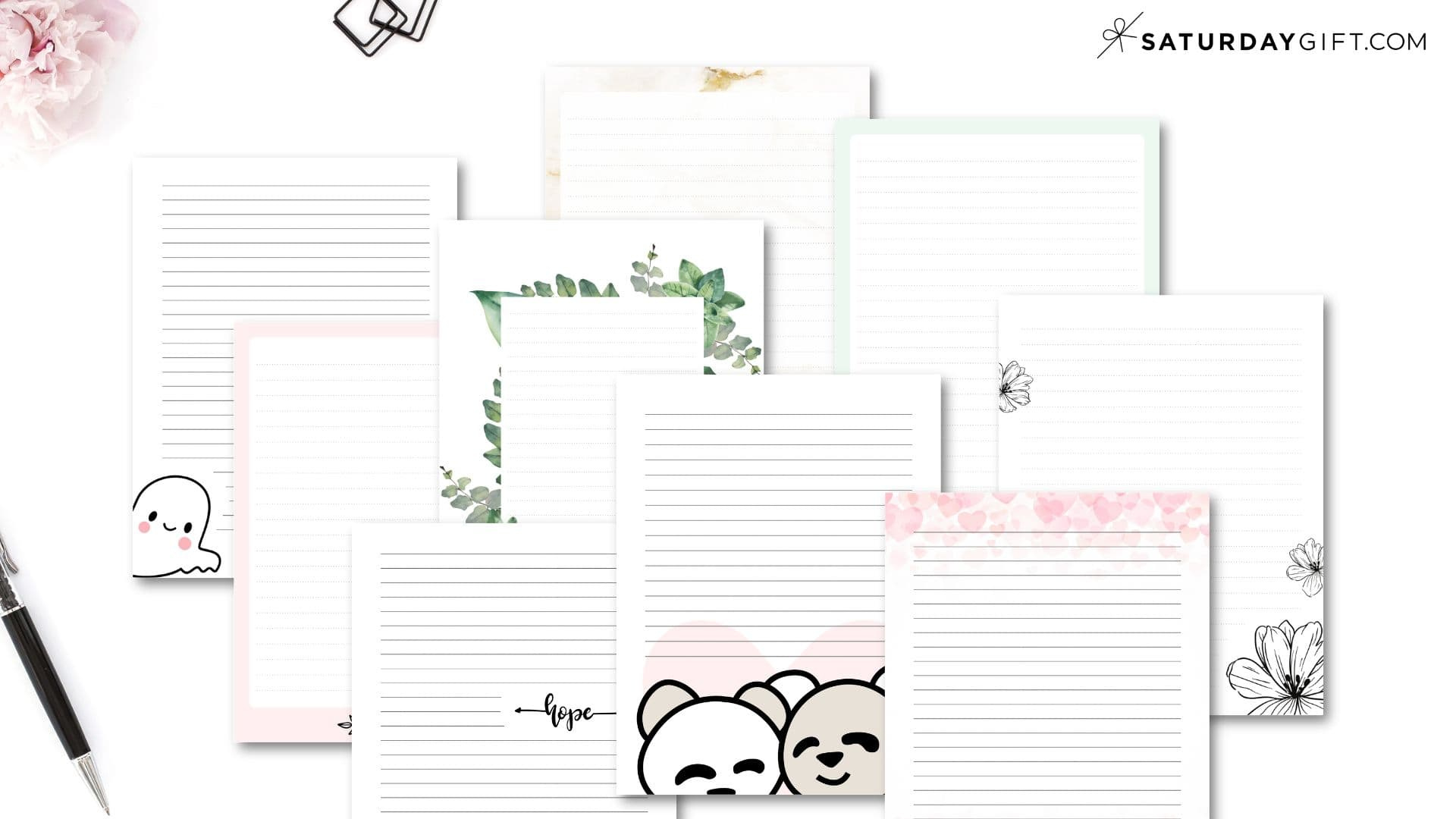 Printable Letter Paper - 37 Cute &amp;amp; Decorative Writing Papers with regard to Free Printable Elegant Stationery Templates