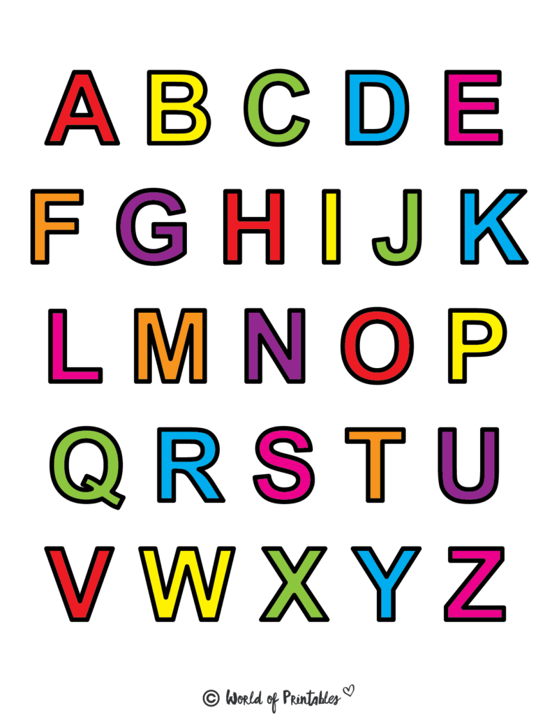 Printable Letters & Alphabet Letters - World Of Printables for Free Printable Alphabet Pages