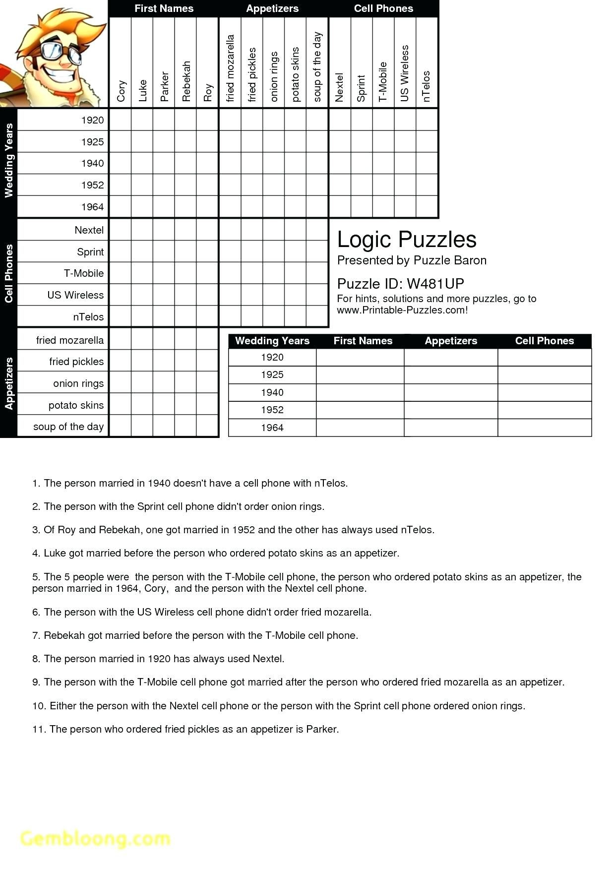 Printable Logic Puzzle Grid Blank - Printable Crossword Puzzles with regard to Free Printable Logic Puzzles