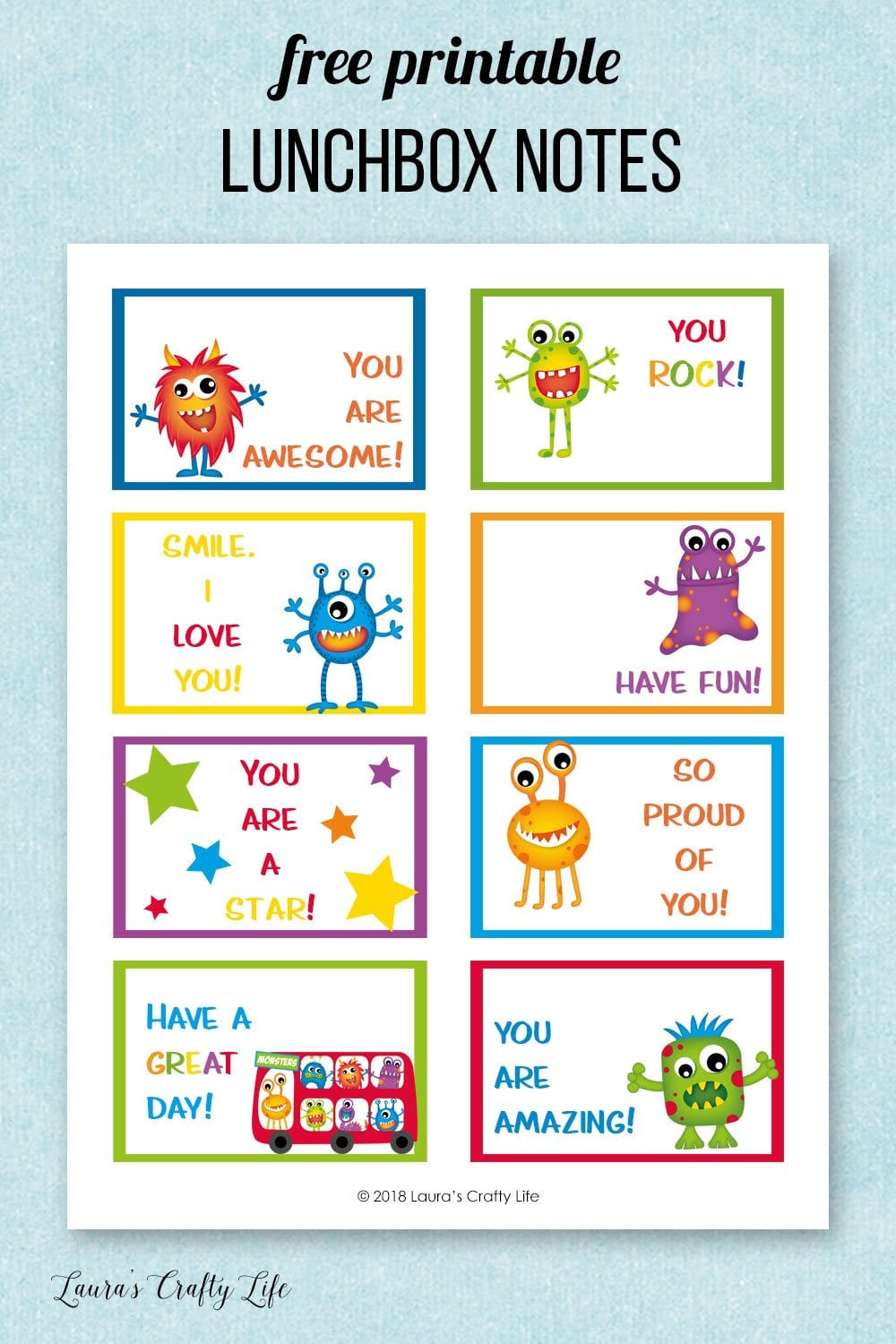 Printable Lunchbox Notes throughout Free Printable Lunchbox Notes