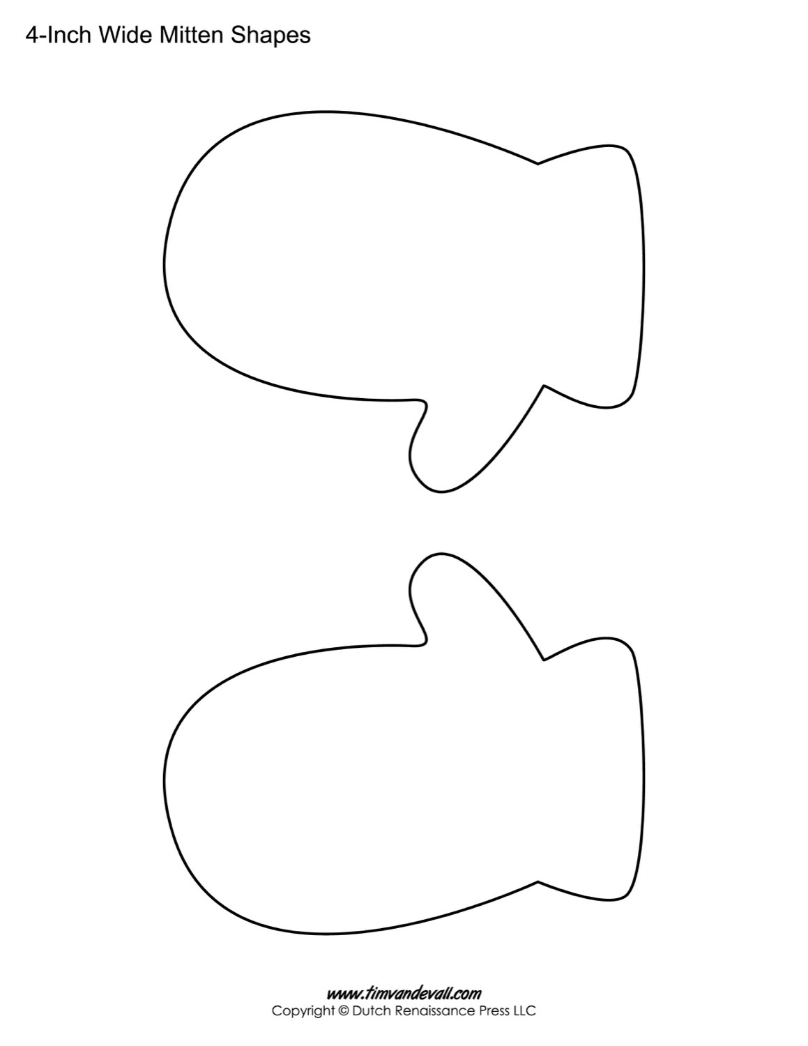 Printable Mitten Templates | Blank Mitten Shape Pdfs regarding Free Mitten Template Printable