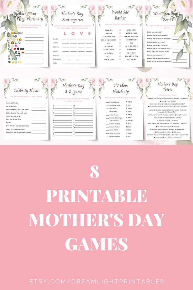 Printable Mother'S Day Games For Kids And Adults, Mother'S Day throughout Free Printable Mother'S Day Games