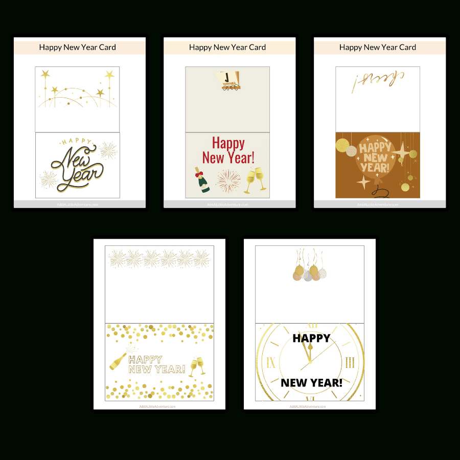 Printable New Years Cards - Add A Little Adventure within Free Printable Happy New Year Cards
