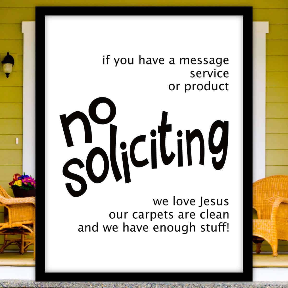 Printable No Soliciting Sign - Sunshine And Rainy Days pertaining to Free Printable No Soliciting Sign