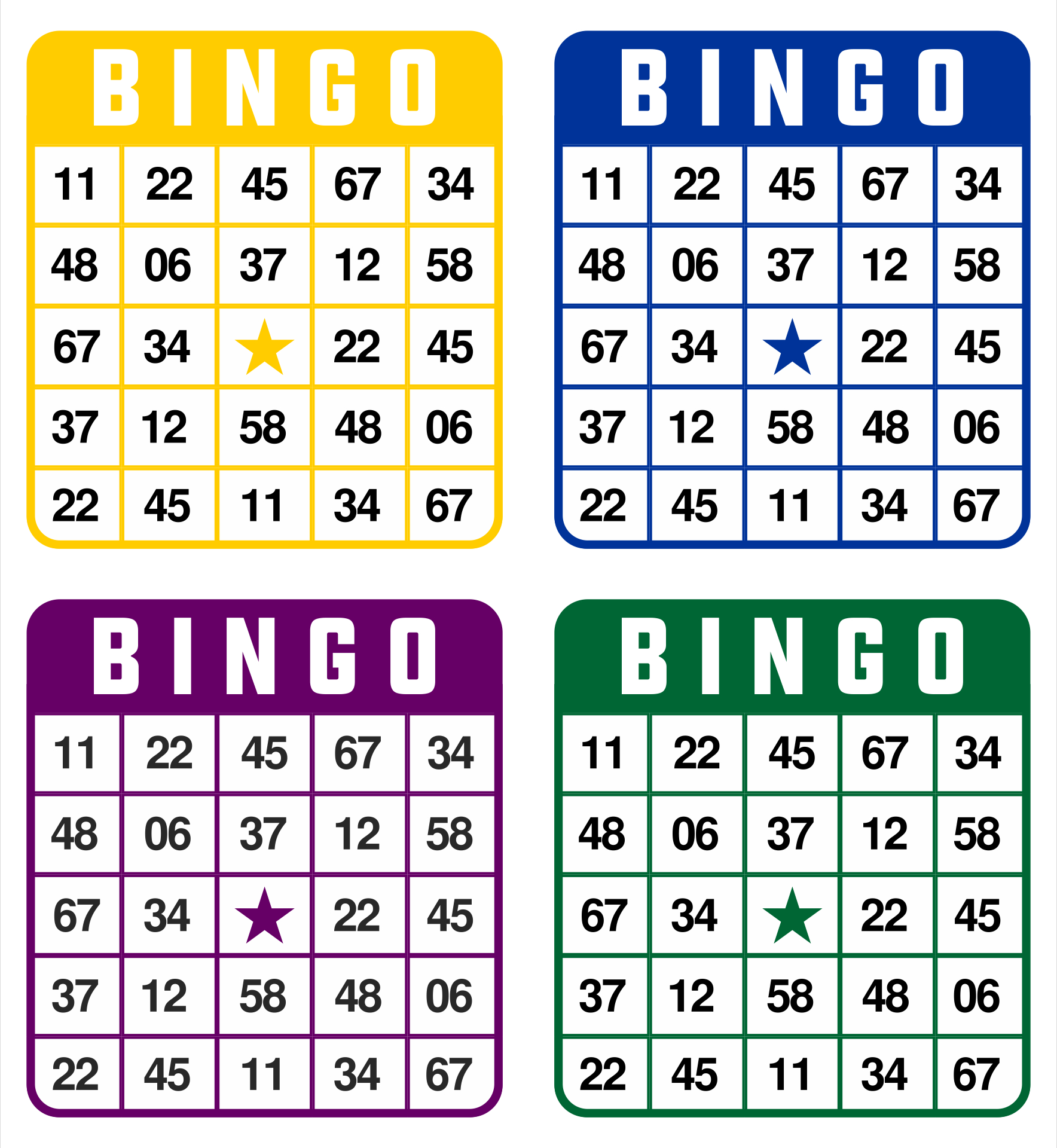 Printable Number Bingo Cards | Juli - Worksheets Library intended for Free Printable Bingo Cards With Numbers