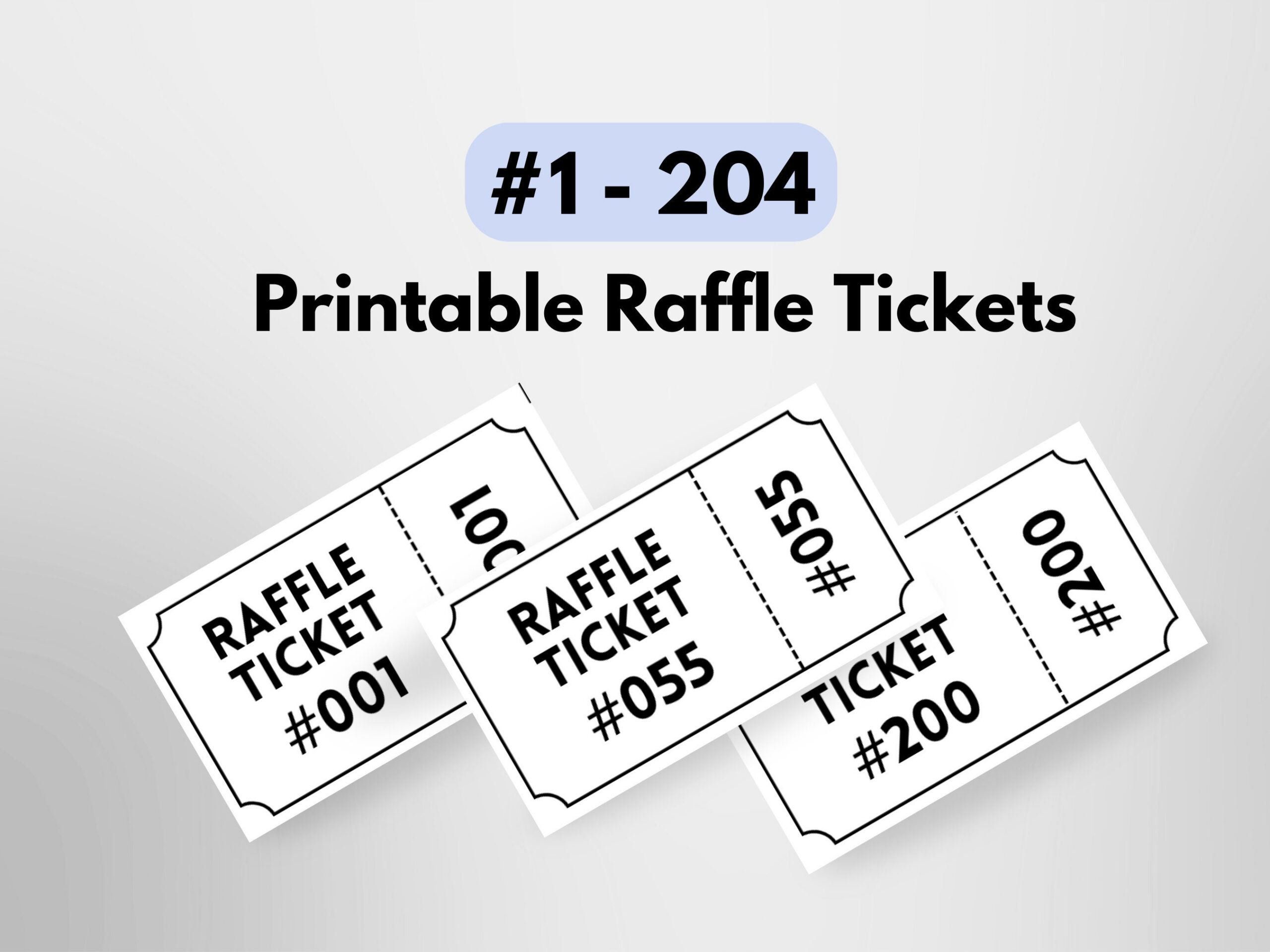 Printable Numbered Raffle Ticket Enter To Win Tickets With Numbers throughout Free Printable Raffle Tickets With Stubs