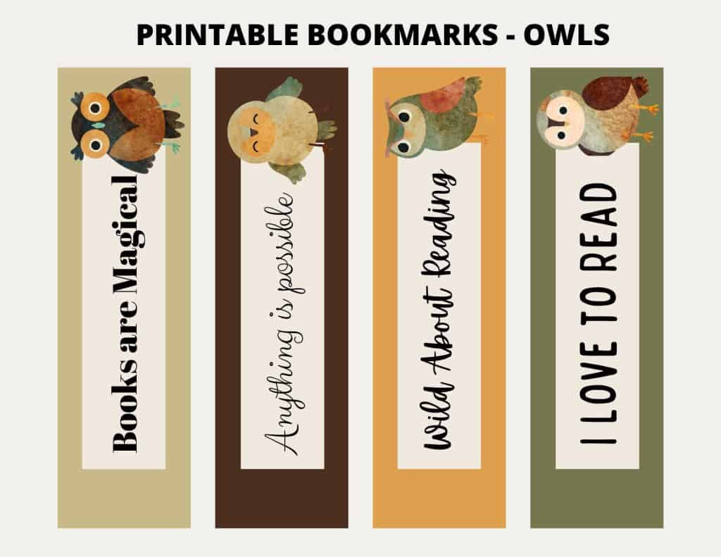 Printable Owl Bookmarks - My Printable Home regarding Free Printable Owl Bookmarks