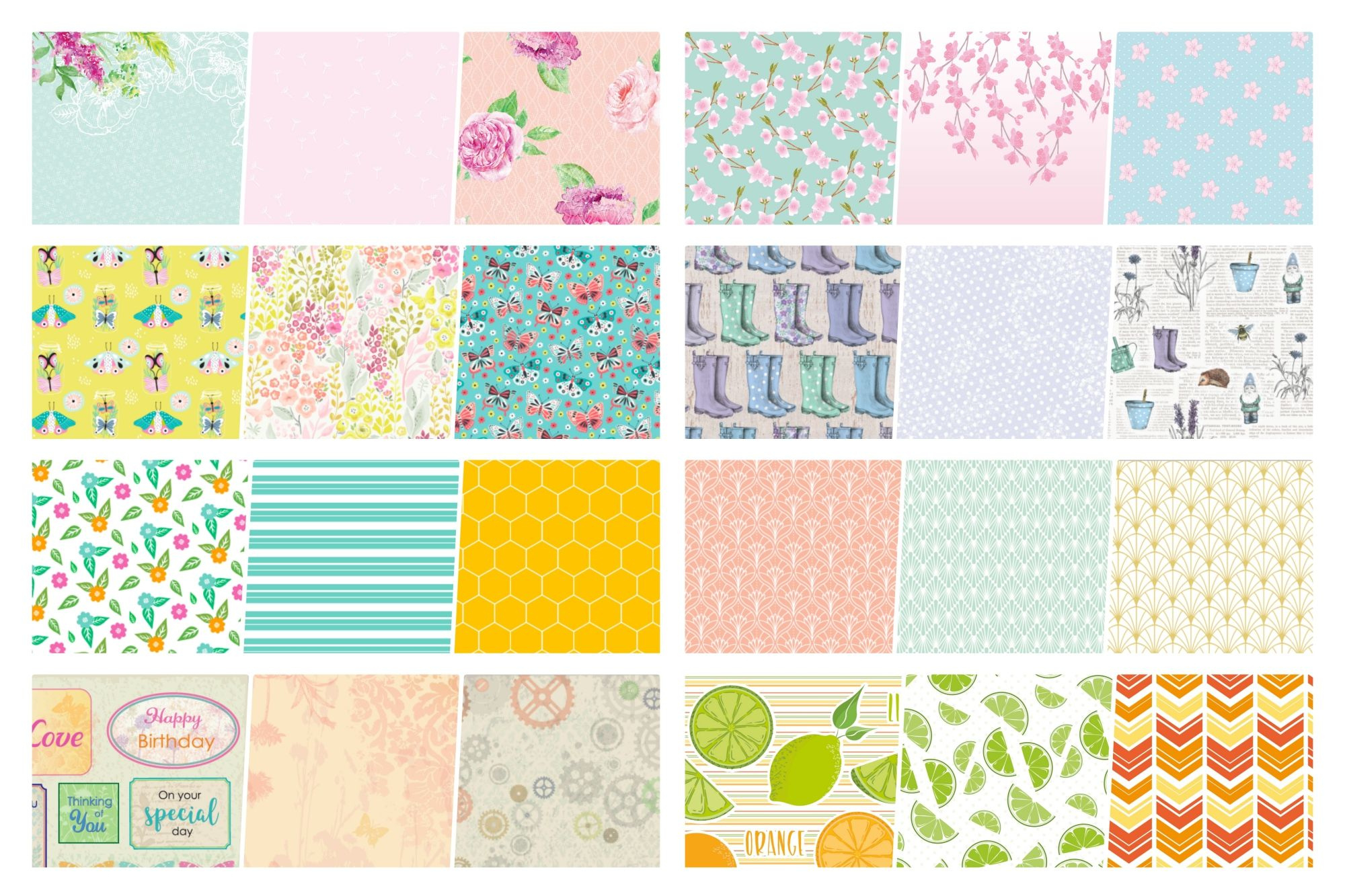Printable Patterned Paper Sheets For Summer - Ayelet Keshet with Free Printable Pattern Paper Sheets