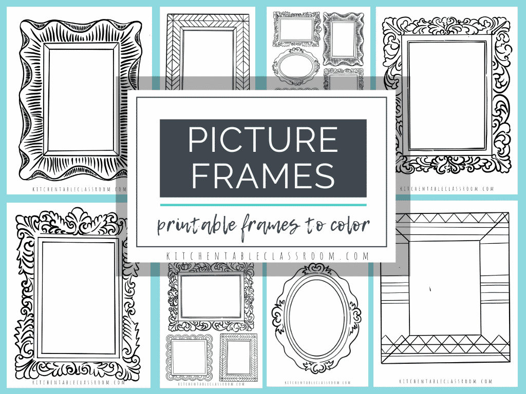Printable Picture Frame Drawing Prompts - The Kitchen Table Classroom with Free Printable Photo Frames