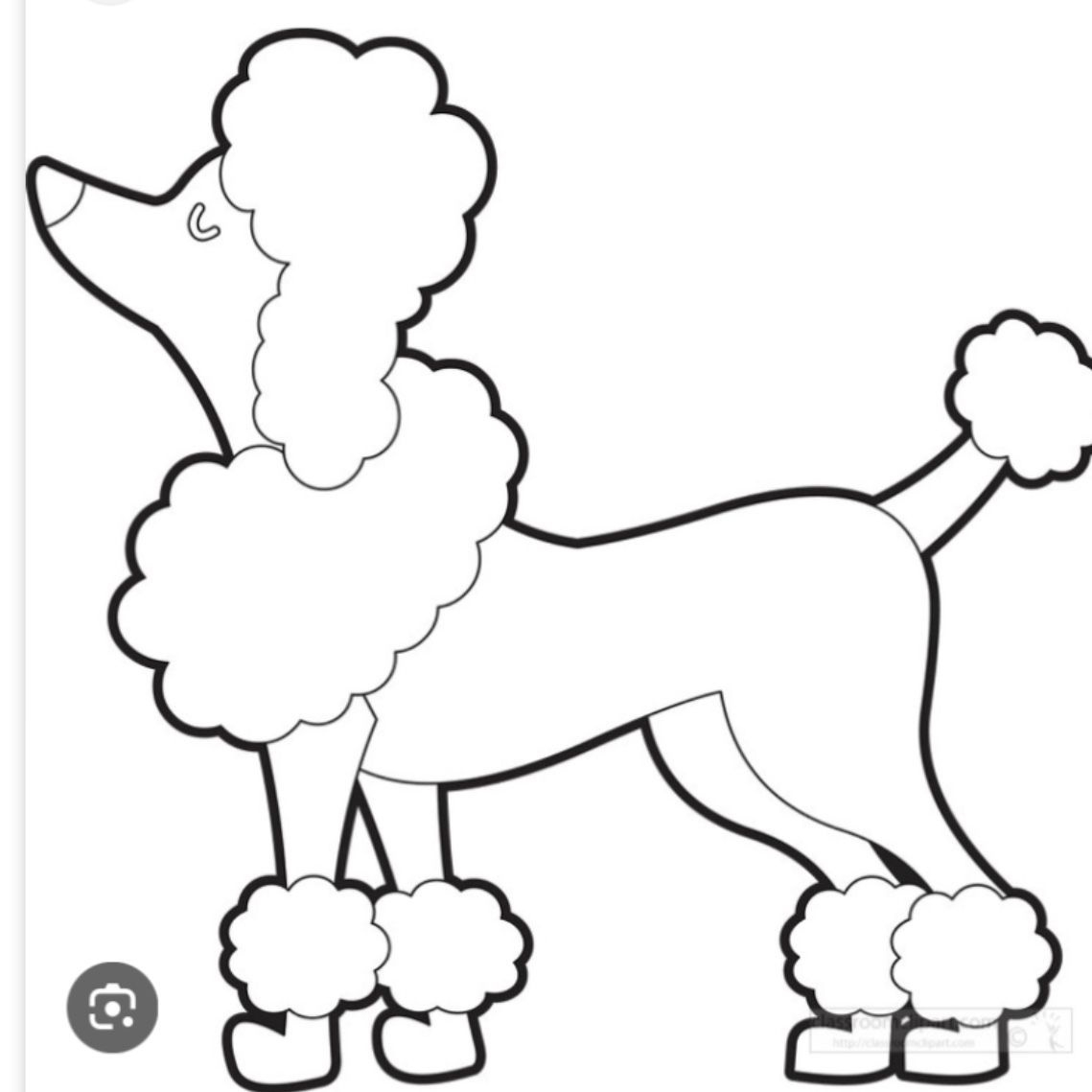 Printable Poodle Template pertaining to Free Printable Poodle Template
