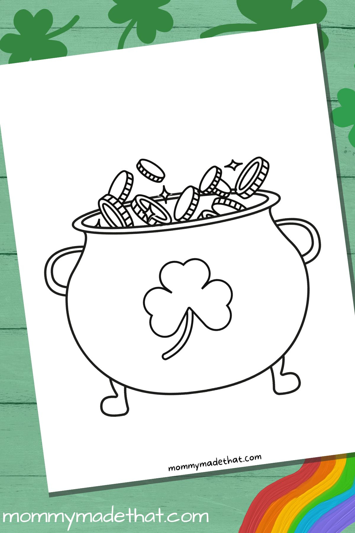 Printable Pot Of Gold Templates (Lots Of Free Outlines!) in Pot Of Gold Template Free Printable