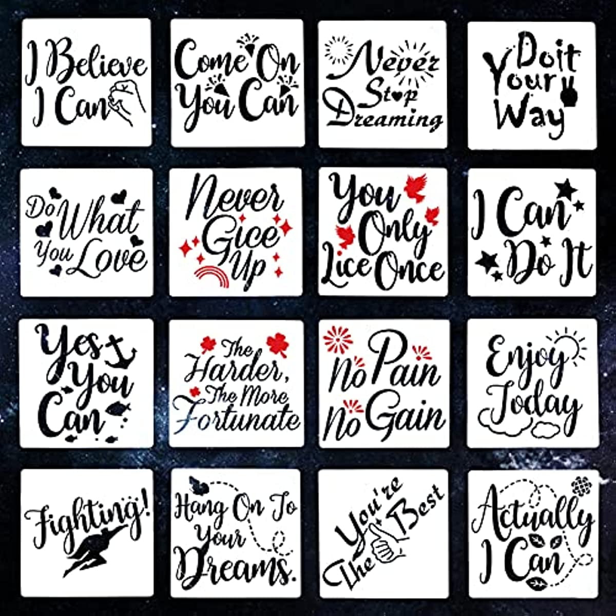 Printable Quotes. Wall Art Set Of 6. Inspirational, Motivational pertaining to Free Printable Quote Stencils