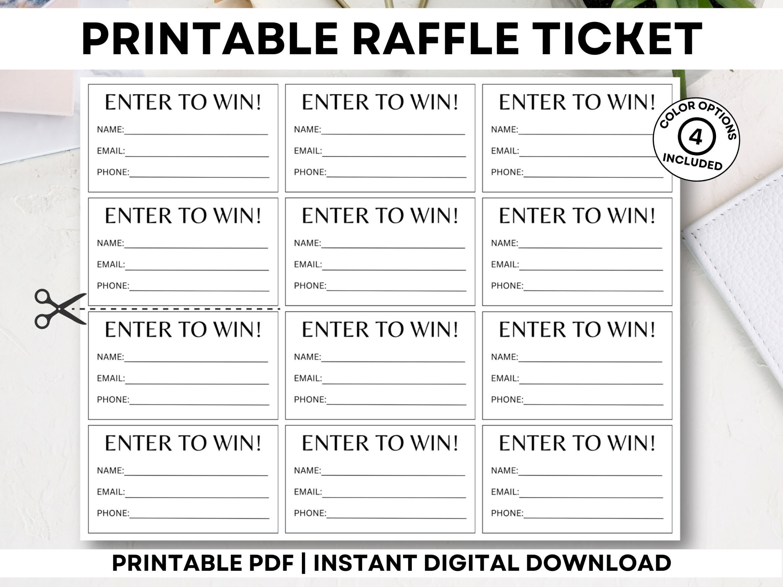 Printable Raffle Tickets, Enter To Win Tickets, Printable Enter To regarding Free Printable Raffle Tickets