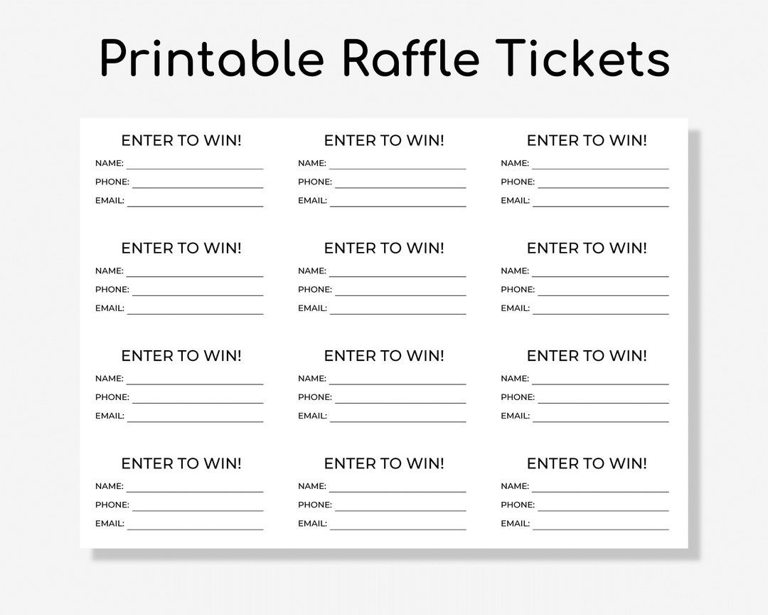 Printable Raffle Tickets Templates Free - Shop On Pinterest throughout Free Printable Raffle Ticket Template