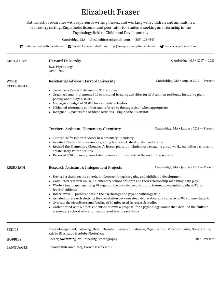 Printable Resume Templates & Formats For 2025 | Easy Resume with Free Printable Resume