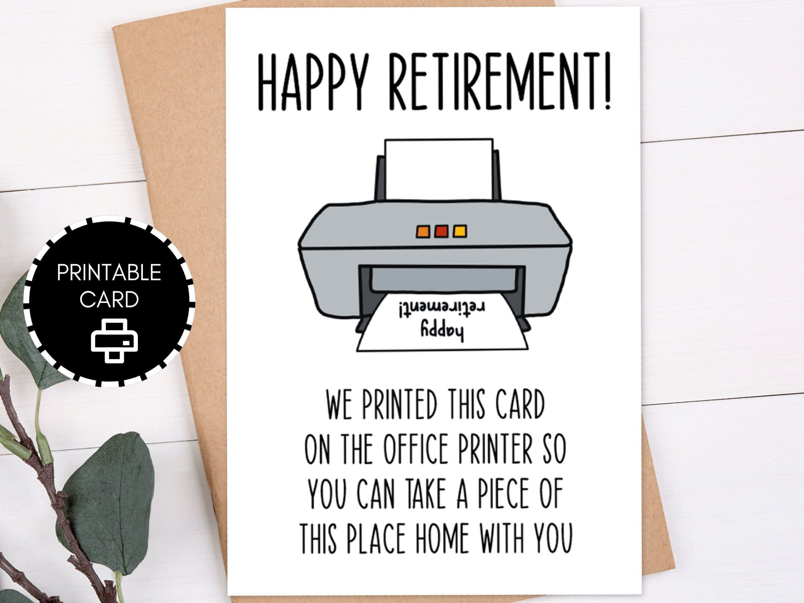 Printable Retirement Card, Funny Retirement Gift, Printable Card pertaining to Free Printable Retirement Cards