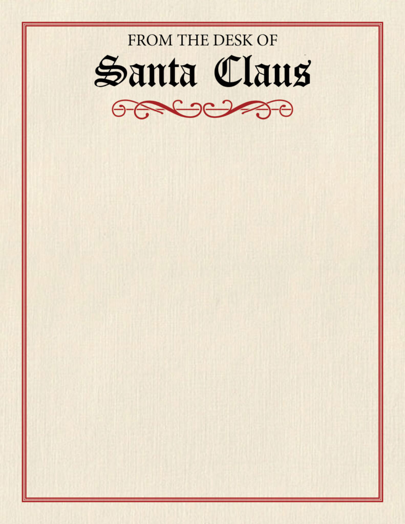 Printable Santa Letterhead Templates - 12 Free Printables within North Pole Stationary Printable Free