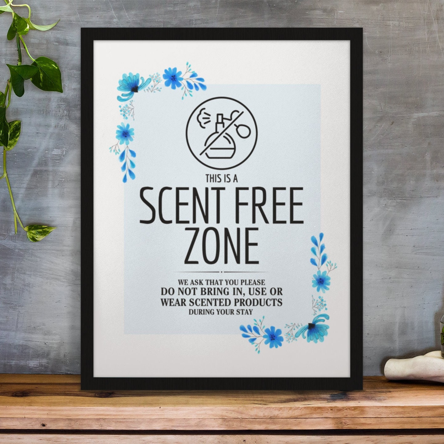 Printable Scent Free Zone Sign, Fragrance Free Health Care throughout Free Printable Fragrance Free Signs
