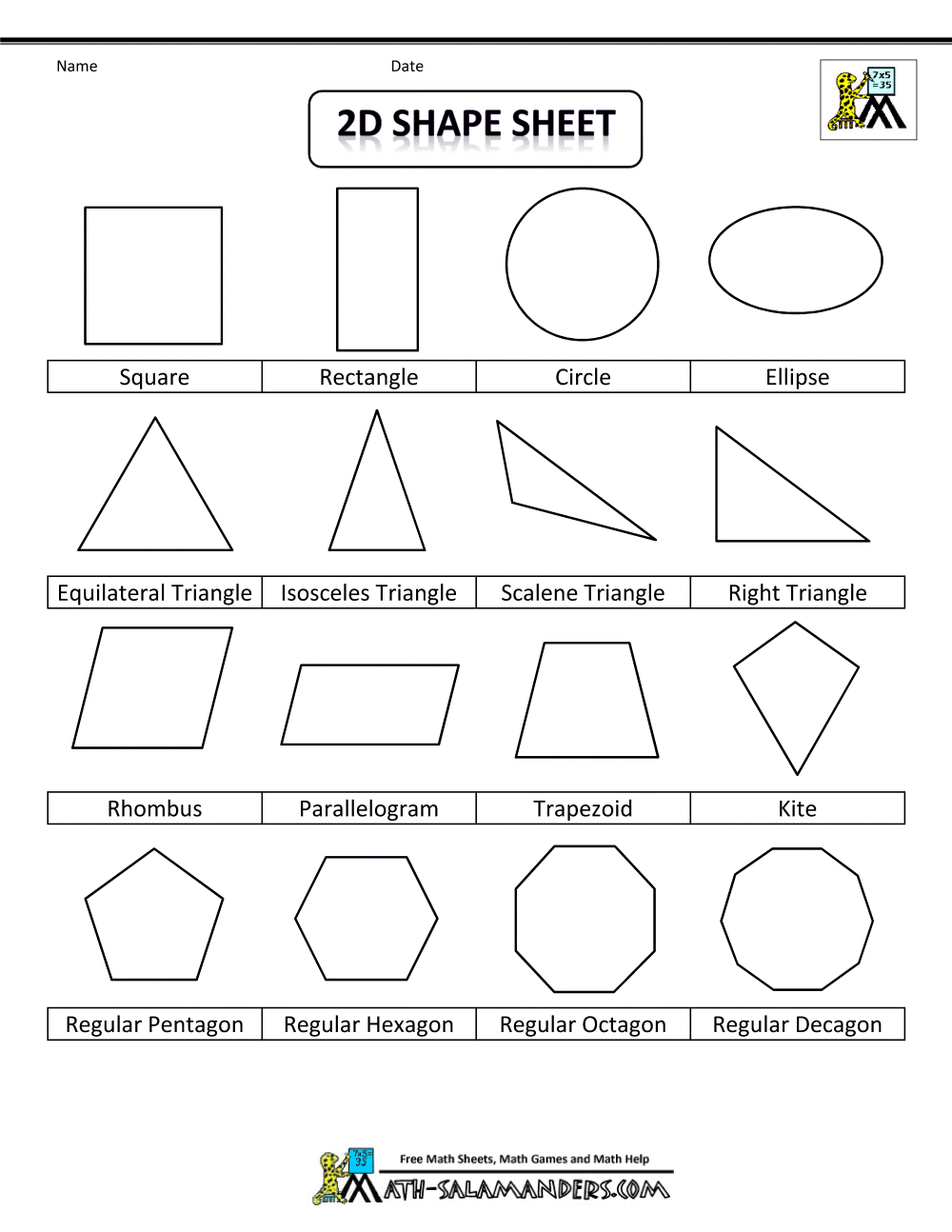 Printable Shapes 2D And 3D in Free Printable Geometric Shapes