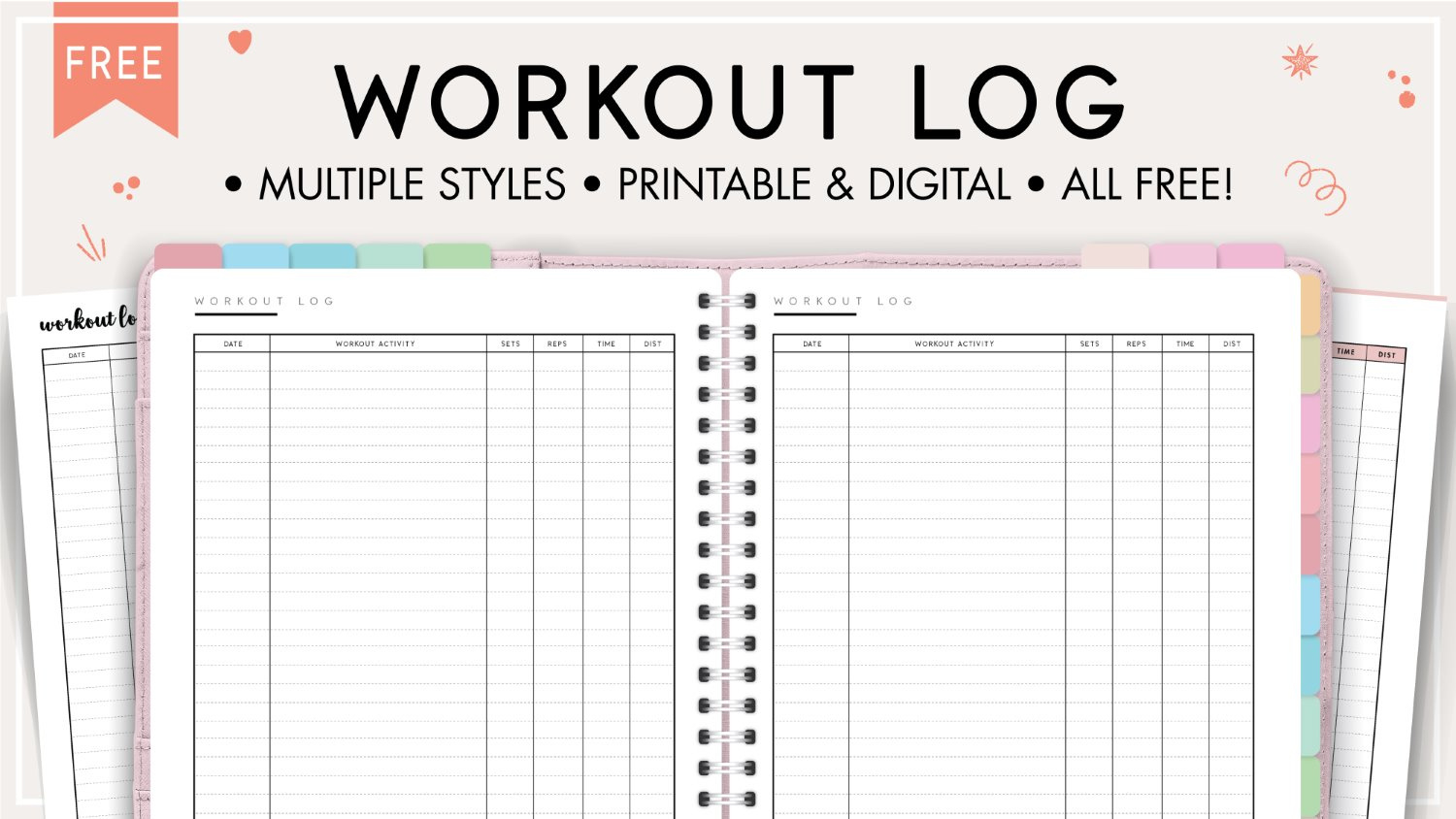 Printable Simple Workout Log Templates - World Of Printables with regard to Free Printable Workout Log Template