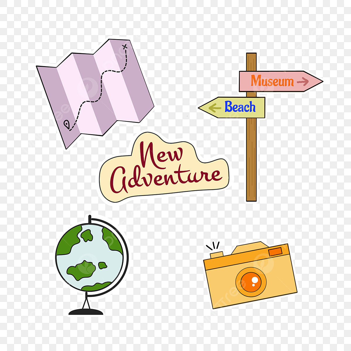 Printable Sticker Hd Transparent, Set Of Travel Sticker Printable pertaining to Free Printable Travel Stickers