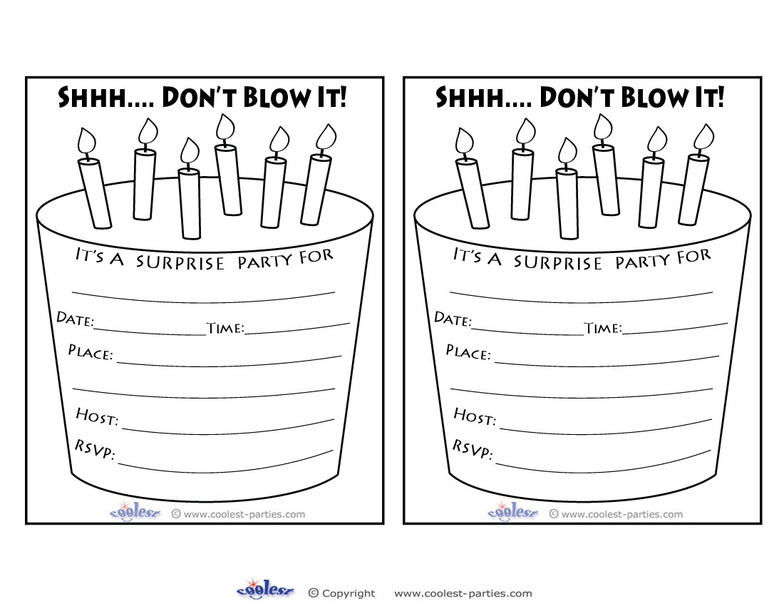 Printable Surprise Party Cake Invitations - Coolest Free throughout Free Printable Surprise Party Invitations