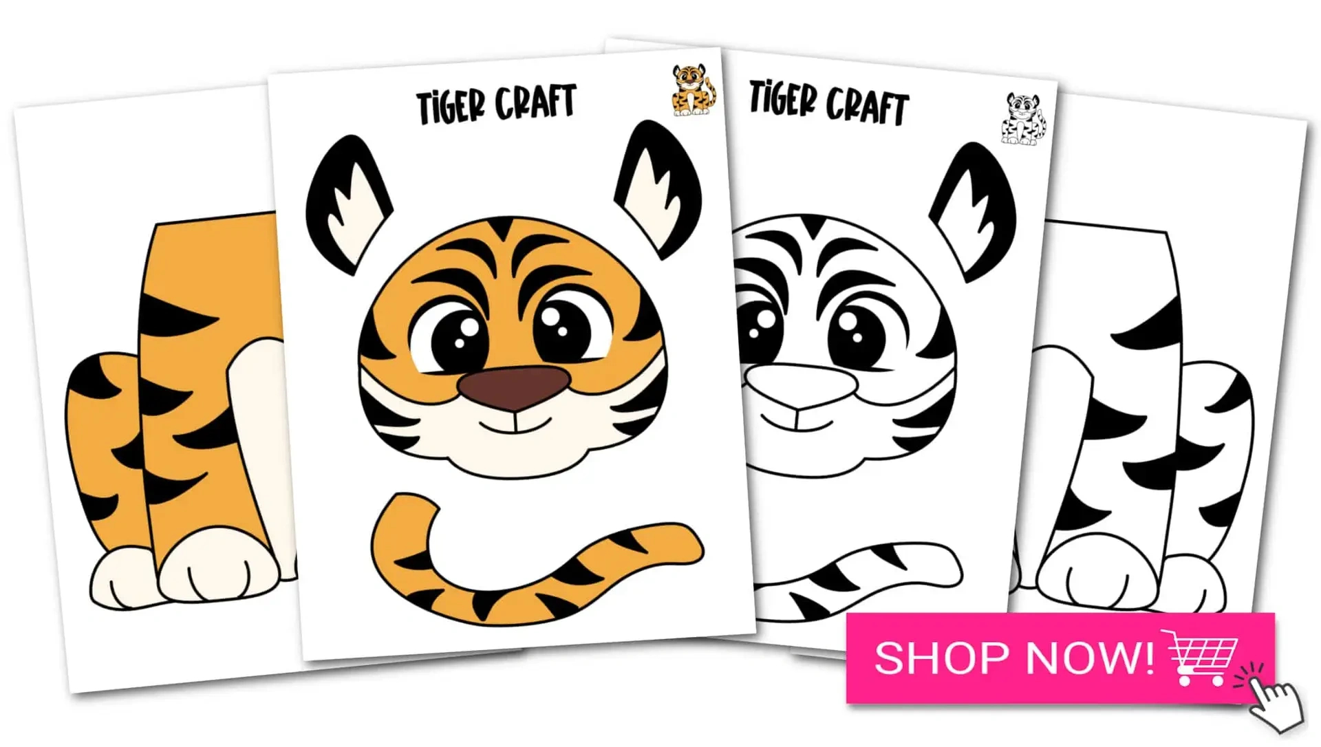 Printable Tiger Paper Bag Puppet Template - Simple Mom Project pertaining to Free Printable Paper Bag Puppet Templates